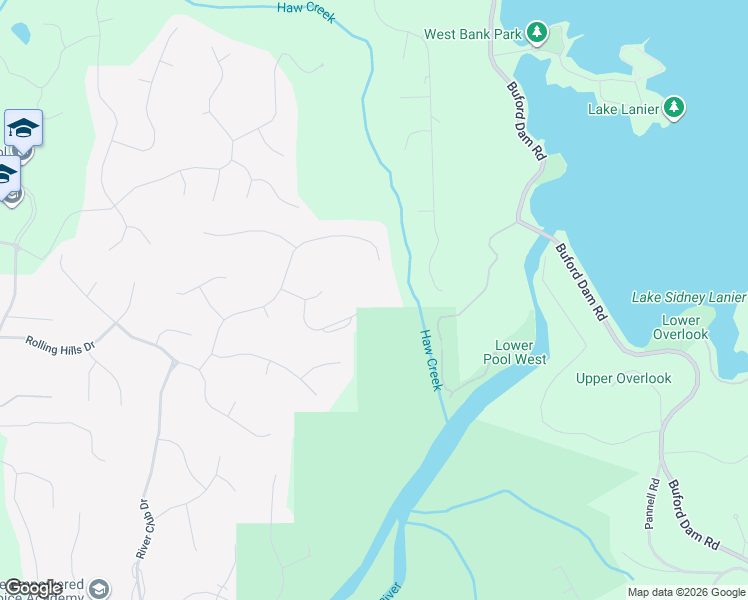 map of restaurants, bars, coffee shops, grocery stores, and more near 5035 Bowman Park Point in Cumming