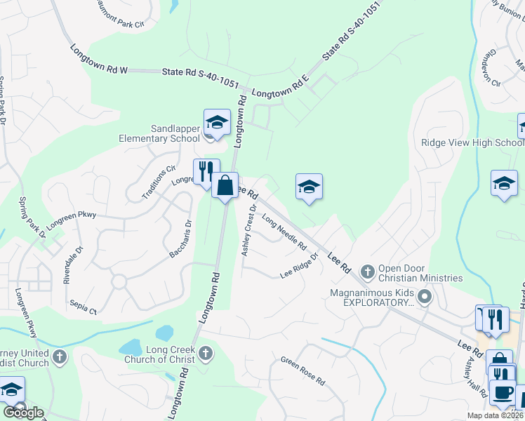 map of restaurants, bars, coffee shops, grocery stores, and more near 110 Long Needle Road in Columbia