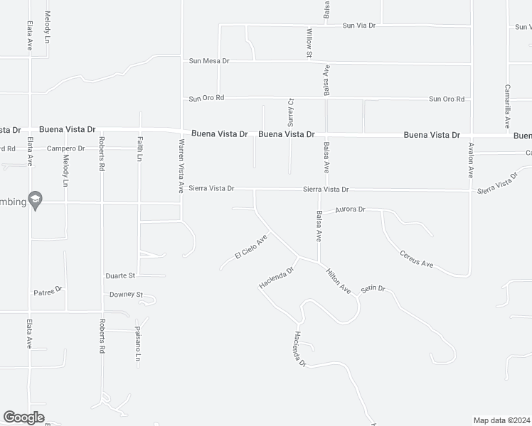 map of restaurants, bars, coffee shops, grocery stores, and more near 5115 Hilton Avenue in Yucca Valley