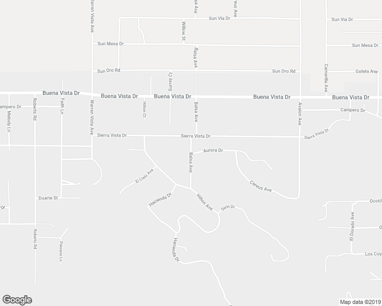map of restaurants, bars, coffee shops, grocery stores, and more near Balsa Avenue in San Bernardino County