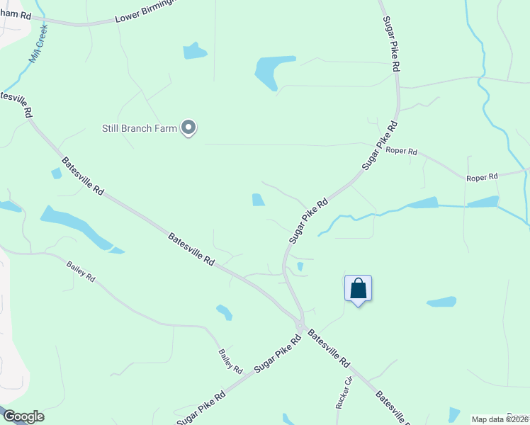 map of restaurants, bars, coffee shops, grocery stores, and more near 2507 Sugar Pike Road in Canton