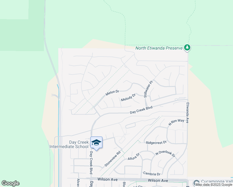 map of restaurants, bars, coffee shops, grocery stores, and more near 5199 Imperial Place in Rancho Cucamonga