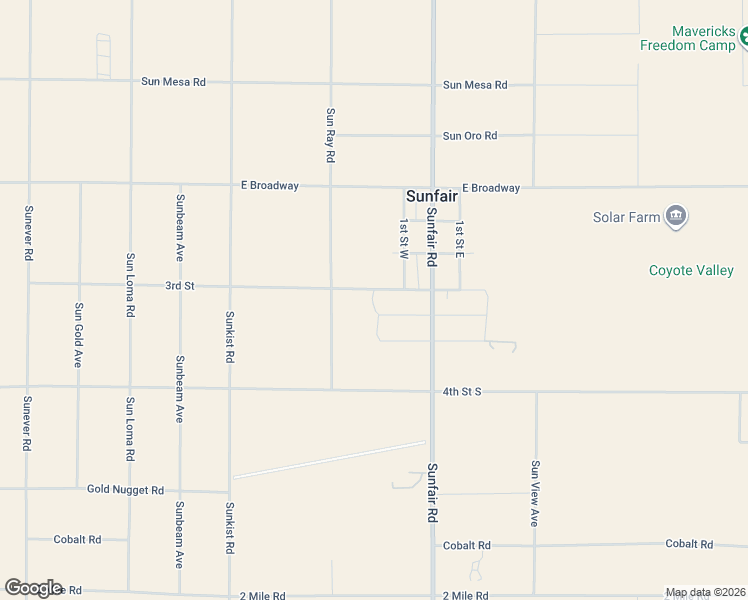 map of restaurants, bars, coffee shops, grocery stores, and more near 64793 3rd Street South in Joshua Tree