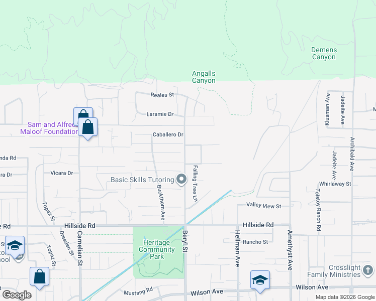 map of restaurants, bars, coffee shops, grocery stores, and more near 9110 Carrari Court in Rancho Cucamonga
