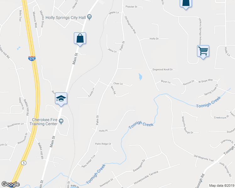 map of restaurants, bars, coffee shops, grocery stores, and more near 179 Barn Road in Canton