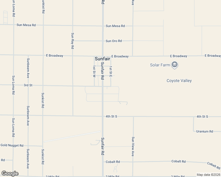 map of restaurants, bars, coffee shops, grocery stores, and more near 5079 1st Street East in Joshua Tree
