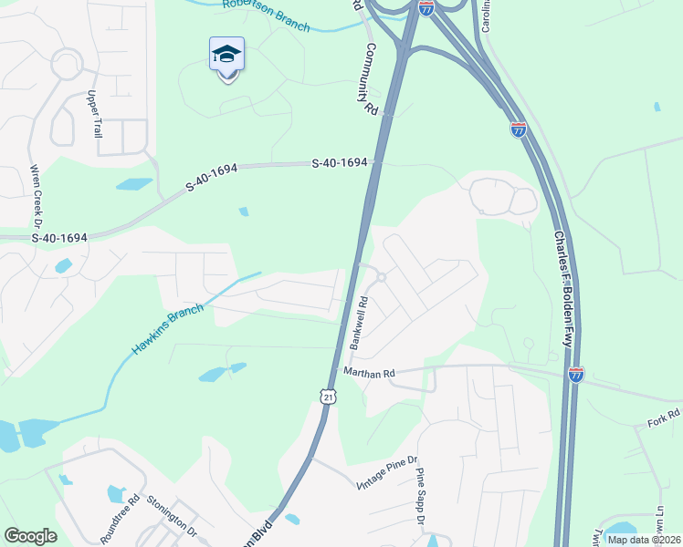 map of restaurants, bars, coffee shops, grocery stores, and more near 140 Potters View Road in Blythewood