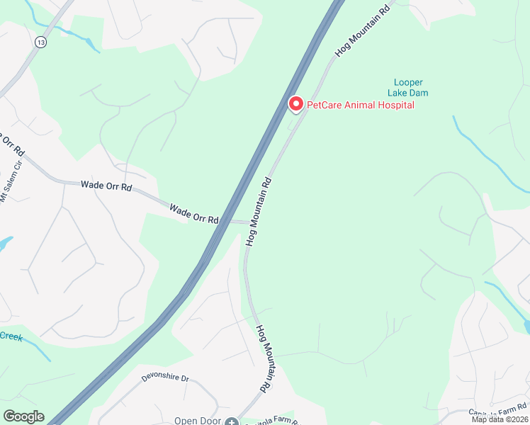 map of restaurants, bars, coffee shops, grocery stores, and more near 5259 Hog Mountain Road in Flowery Branch