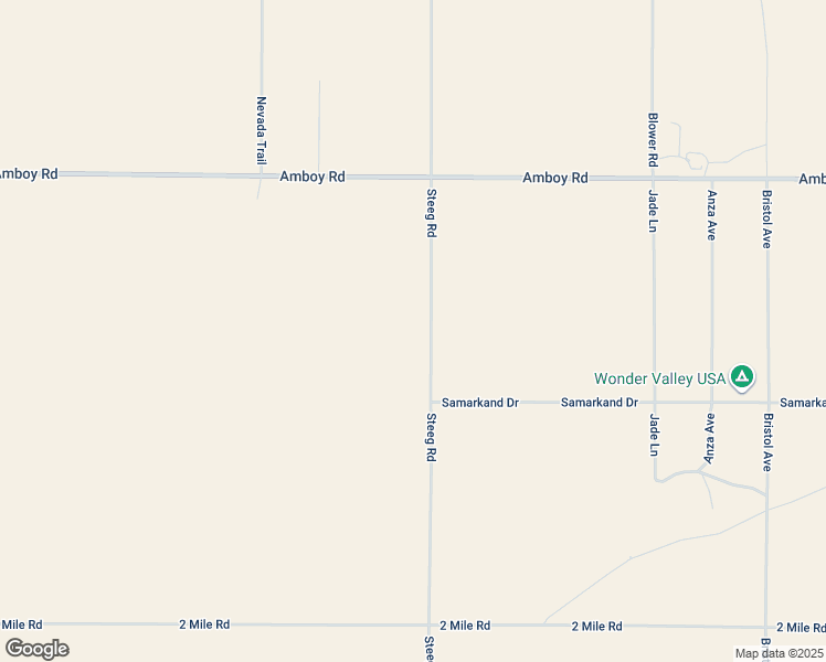 map of restaurants, bars, coffee shops, grocery stores, and more near 5187 Steeg Road in Twentynine Palms