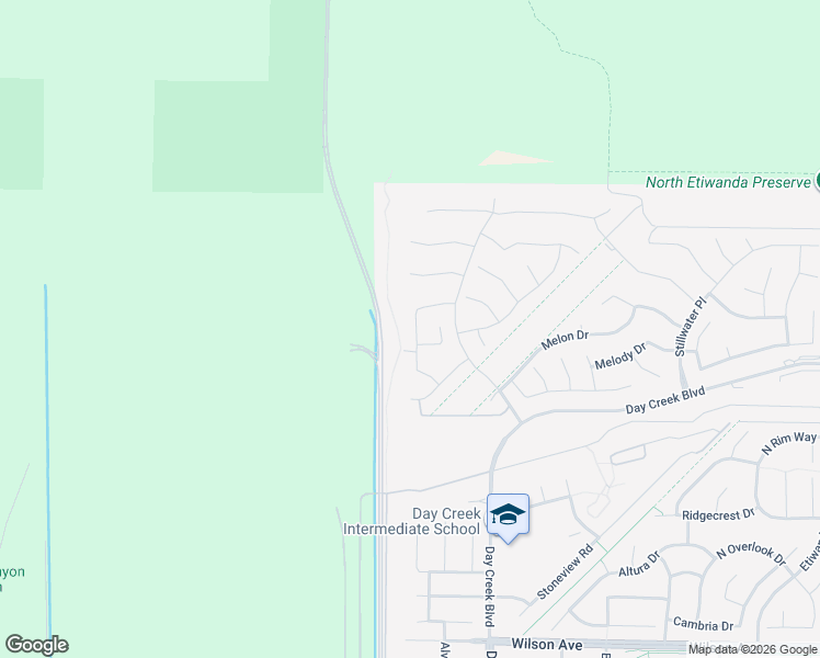 map of restaurants, bars, coffee shops, grocery stores, and more near 5142 Crimson Place in Rancho Cucamonga