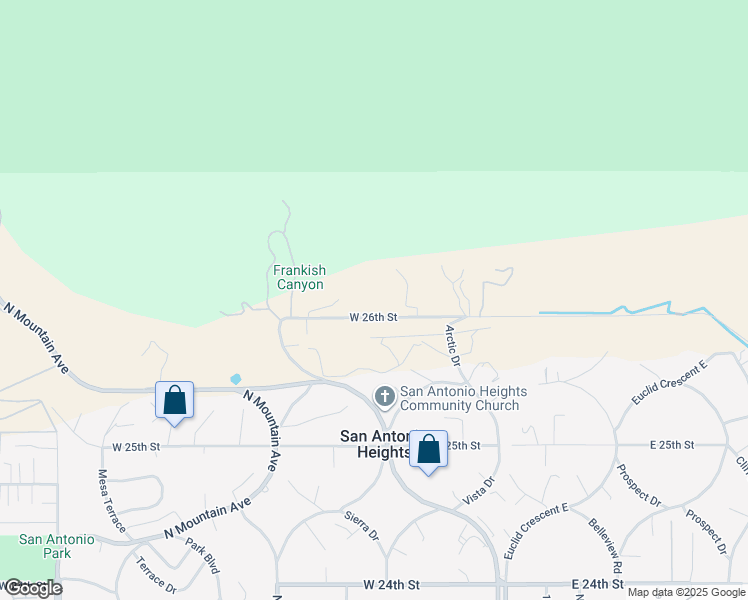 map of restaurants, bars, coffee shops, grocery stores, and more near 475 West 26th Street in Upland
