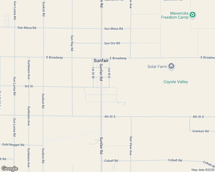 map of restaurants, bars, coffee shops, grocery stores, and more near 5090 1st Street West in Joshua Tree