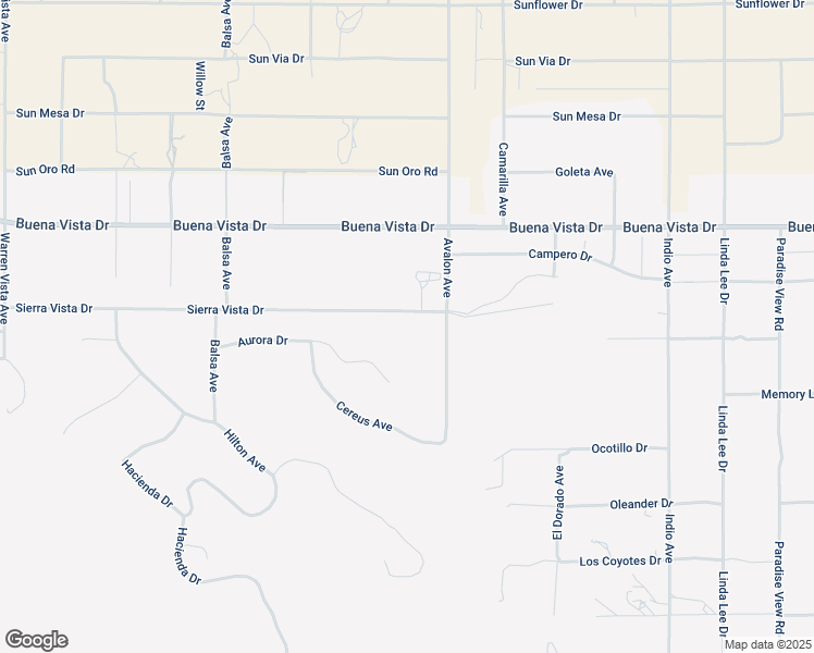 map of restaurants, bars, coffee shops, grocery stores, and more near 58425 Sierra Vista Drive in Yucca Valley
