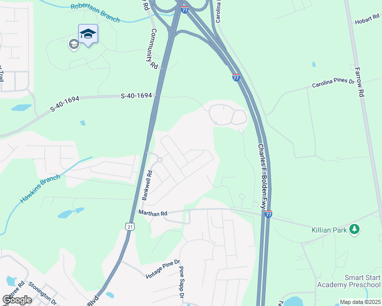 map of restaurants, bars, coffee shops, grocery stores, and more near 565 Holland Road in Blythewood