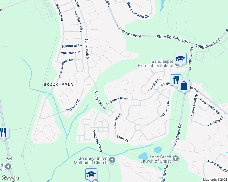 map of restaurants, bars, coffee shops, grocery stores, and more near 116 Thomaston Drive in Columbia