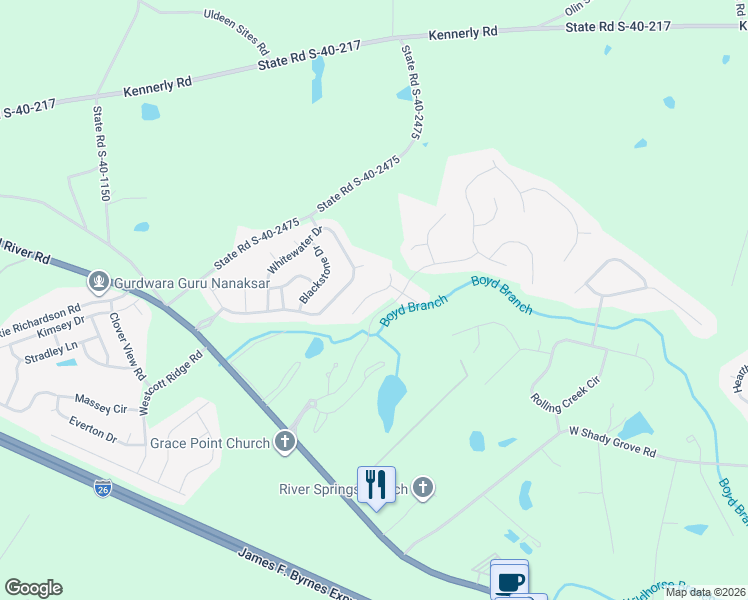 map of restaurants, bars, coffee shops, grocery stores, and more near 330 Nichols Branch Lane in Irmo