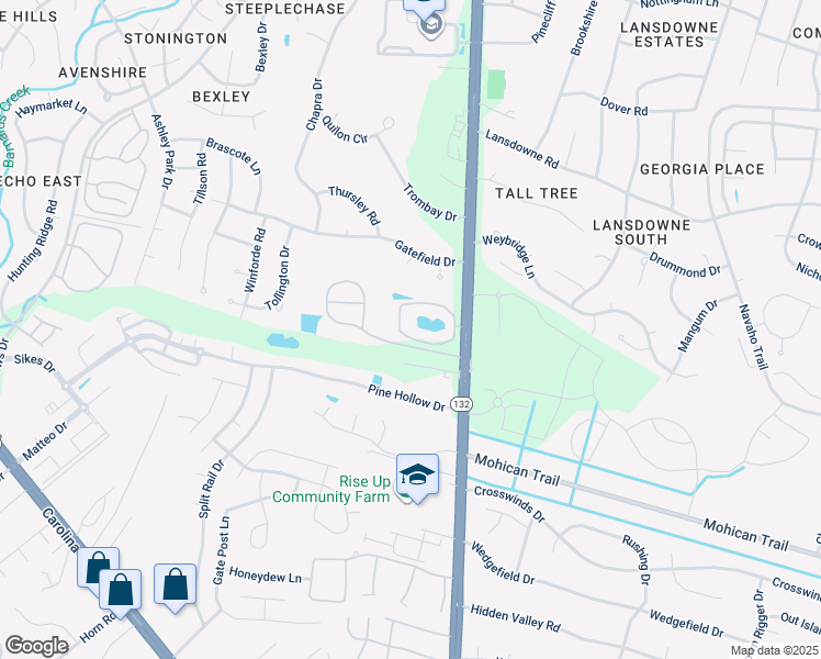 map of restaurants, bars, coffee shops, grocery stores, and more near 4421 Jay Bird Circle in Wilmington