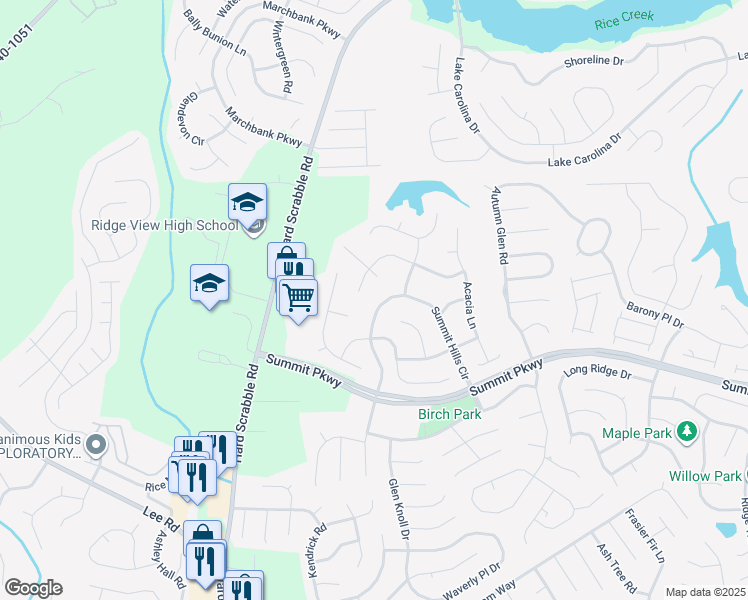 map of restaurants, bars, coffee shops, grocery stores, and more near 604 Gladiolus Drive in Columbia
