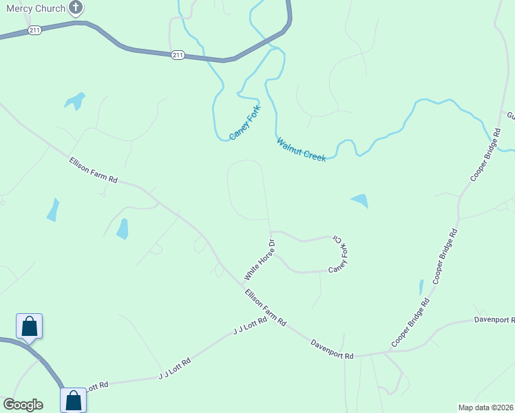map of restaurants, bars, coffee shops, grocery stores, and more near 4528 White Horse Drive in Braselton