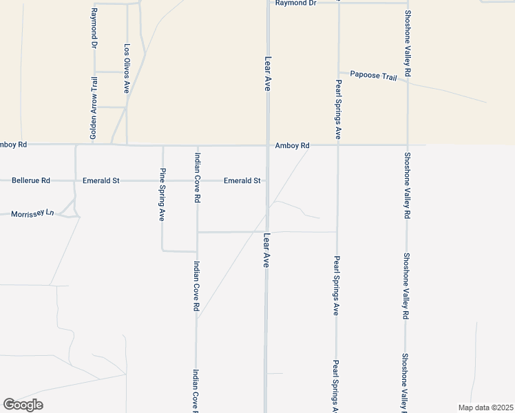 map of restaurants, bars, coffee shops, grocery stores, and more near 5066 Lear Avenue in Twentynine Palms
