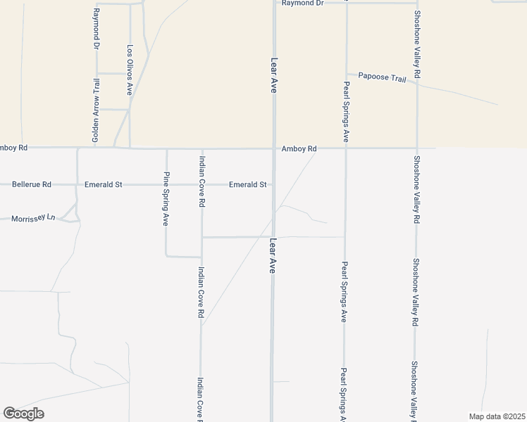 map of restaurants, bars, coffee shops, grocery stores, and more near 5066 Lear Avenue in Twentynine Palms