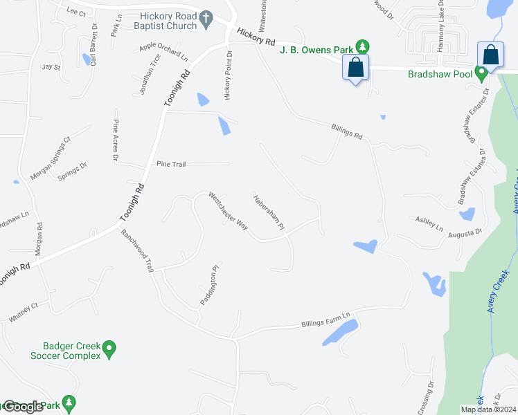 map of restaurants, bars, coffee shops, grocery stores, and more near 717 Habersham Place in Canton
