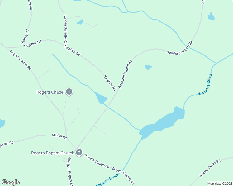 map of restaurants, bars, coffee shops, grocery stores, and more near 1364 Aderhold Rogers Road in Commerce