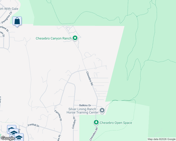map of restaurants, bars, coffee shops, grocery stores, and more near 6230 Chesebro Road in Agoura Hills