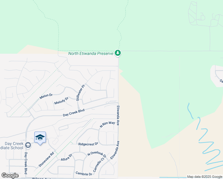 map of restaurants, bars, coffee shops, grocery stores, and more near 5109 Arctic Place in Rancho Cucamonga