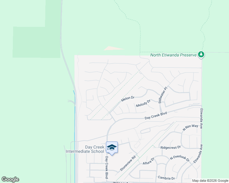 map of restaurants, bars, coffee shops, grocery stores, and more near 12353 Helena Way in Rancho Cucamonga
