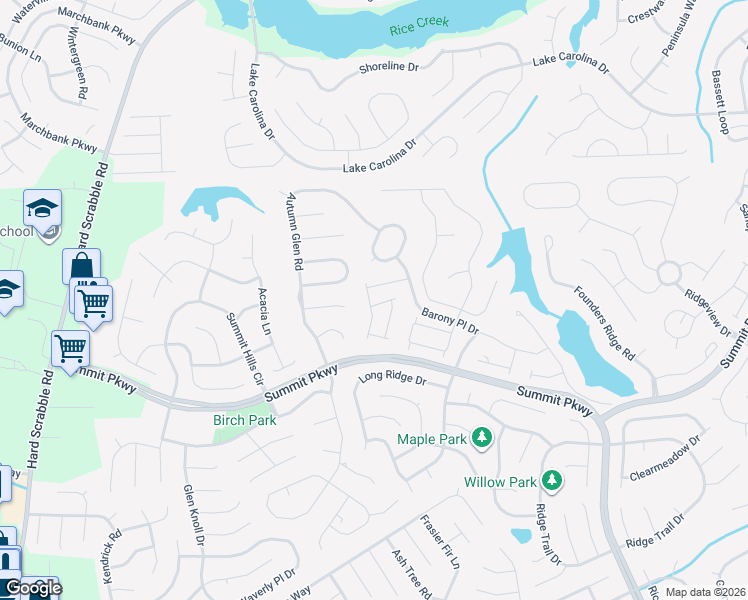 map of restaurants, bars, coffee shops, grocery stores, and more near 111 Autumn Run Circle in Columbia