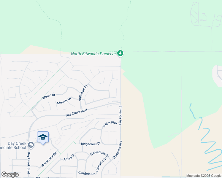 map of restaurants, bars, coffee shops, grocery stores, and more near 5109 Arctic Place in Rancho Cucamonga