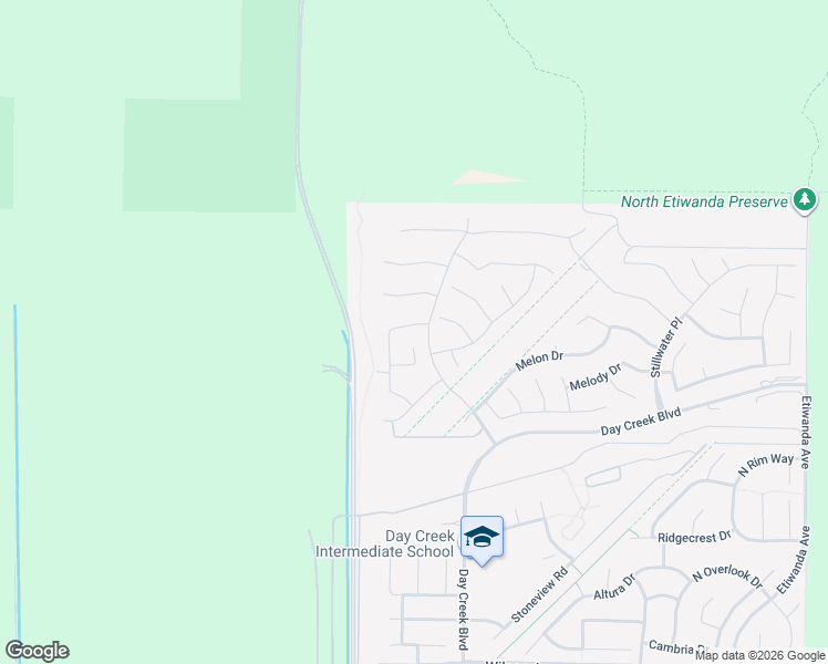 map of restaurants, bars, coffee shops, grocery stores, and more near 12205 Bisque Drive in Rancho Cucamonga