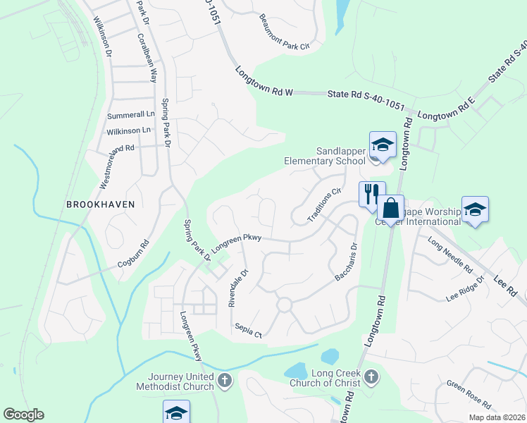 map of restaurants, bars, coffee shops, grocery stores, and more near 165 Mason Ridge Circle in Columbia