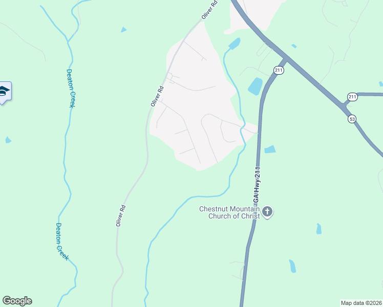 map of restaurants, bars, coffee shops, grocery stores, and more near 5115 Timberline Trail in Flowery Branch