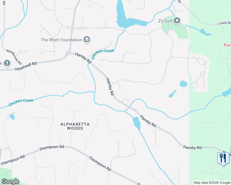 map of restaurants, bars, coffee shops, grocery stores, and more near 320 Blair Court in Alpharetta