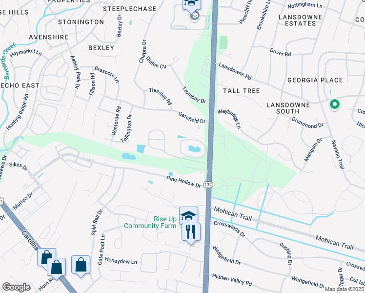 map of restaurants, bars, coffee shops, grocery stores, and more near 4417 Jay Bird Circle in Wilmington