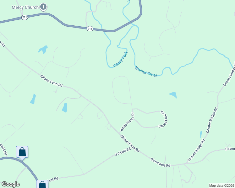 map of restaurants, bars, coffee shops, grocery stores, and more near 4621 White Horse Dr in Braselton