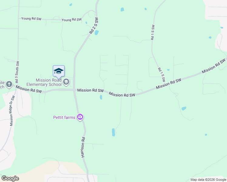map of restaurants, bars, coffee shops, grocery stores, and more near 1042 Mission Road Southwest in Cartersville