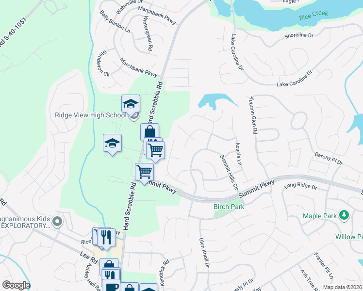 map of restaurants, bars, coffee shops, grocery stores, and more near 609 Gladiolus Drive in Columbia