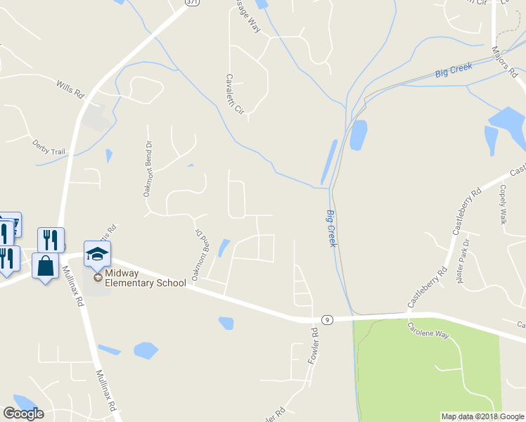 map of restaurants, bars, coffee shops, grocery stores, and more near 4950 Hazelwood Drive in Alpharetta