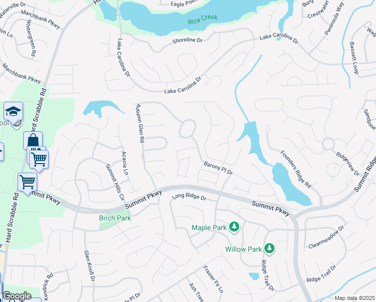 map of restaurants, bars, coffee shops, grocery stores, and more near 11 Autumn Run Way in Columbia