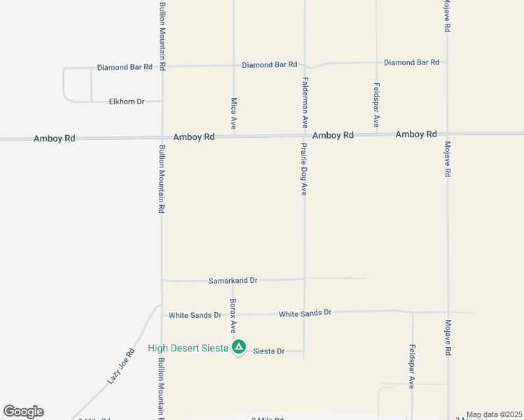 map of restaurants, bars, coffee shops, grocery stores, and more near 76421 Amboy Road in Twentynine Palms
