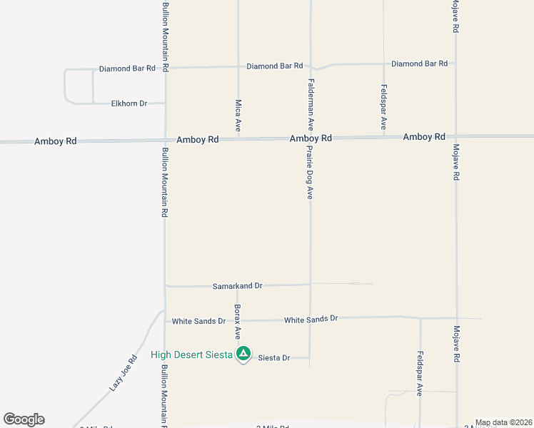 map of restaurants, bars, coffee shops, grocery stores, and more near 76421 Amboy Road in Twentynine Palms