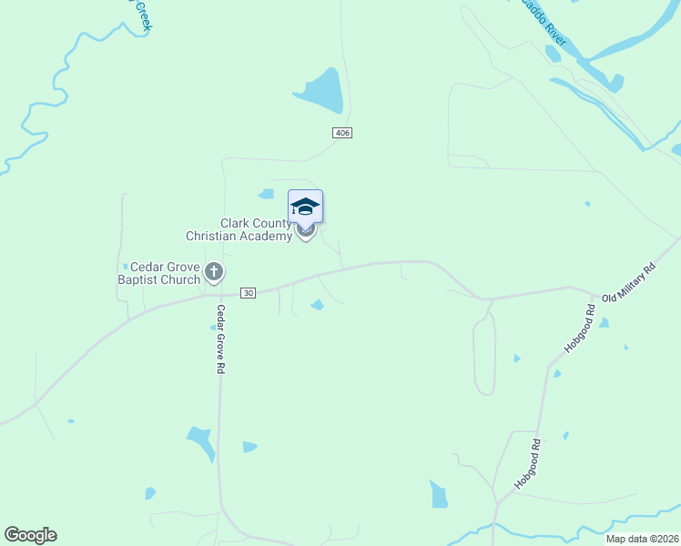 map of restaurants, bars, coffee shops, grocery stores, and more near 879 Old Military Road in Arkadelphia