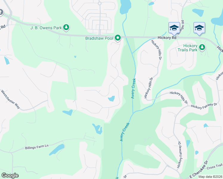map of restaurants, bars, coffee shops, grocery stores, and more near 1049 Bradshaw Estates Drive in Canton