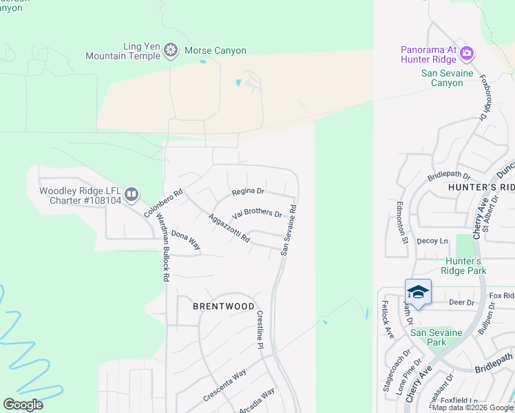 map of restaurants, bars, coffee shops, grocery stores, and more near 14160 Vai Brothers Drive in Rancho Cucamonga