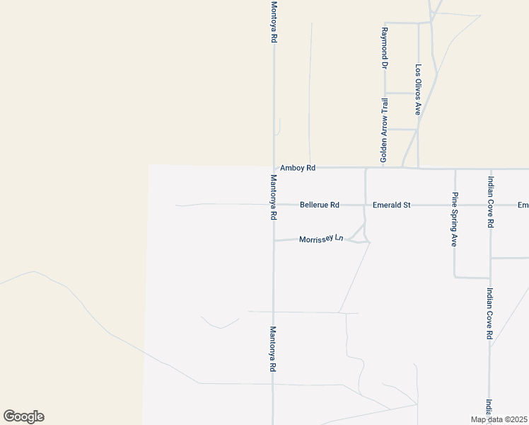 map of restaurants, bars, coffee shops, grocery stores, and more near 68451 Bellerue Road in Twentynine Palms