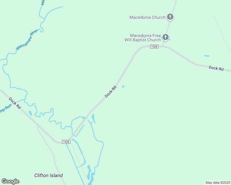 map of restaurants, bars, coffee shops, grocery stores, and more near 2160 Dock Road in Whiteville
