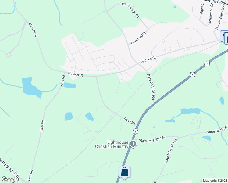 map of restaurants, bars, coffee shops, grocery stores, and more near 1512 Ross Road in Elgin